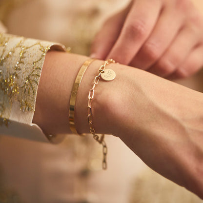 Bracelet Personnalisé Médaillon à Pierre de Naissance