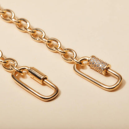 Bracelet Personnalisé Breloque Strass à Médaillon & Pierre de Naissance.