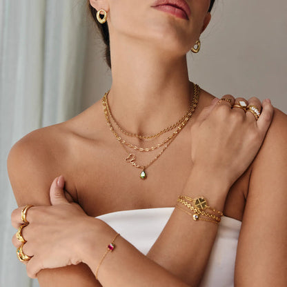 Personalized Signature Necklace with Name & Birthstone