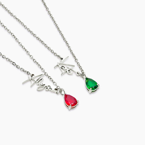 Personalized Signature Necklace with Name & Birthstone