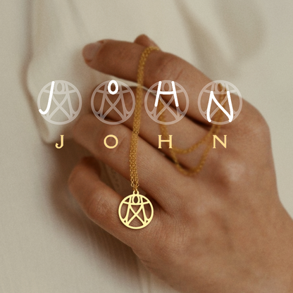 Symbole Familiale | Pendentif Monogramme Personnalisé