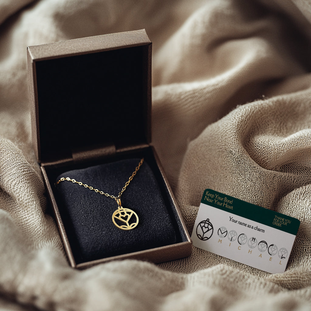 Symbole Familiale | Pendentif Monogramme Personnalisé