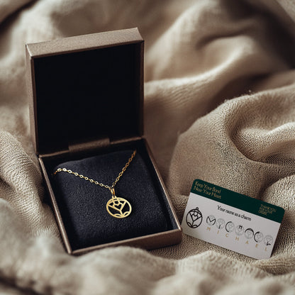 Symbole Familiale | Pendentif Monogramme Personnalisé