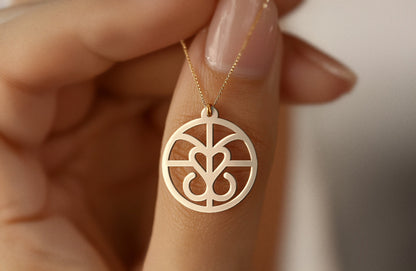 Symbole Familiale | Pendentif Monogramme Personnalisé