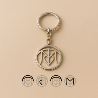 Symbole Familiale | Porte Clés Monogramme Personnalisé