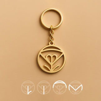 Symbole Familiale | Porte Clés Monogramme Personnalisé