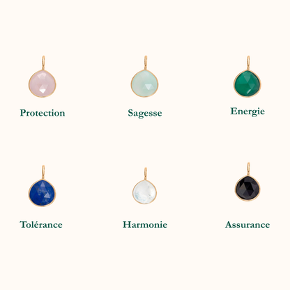 Bracelet Personnalisé Médaillon à Pierre de Naissance