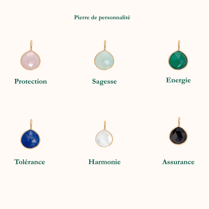 Collier Personnalisé Médaillon à Pierre de Naissance